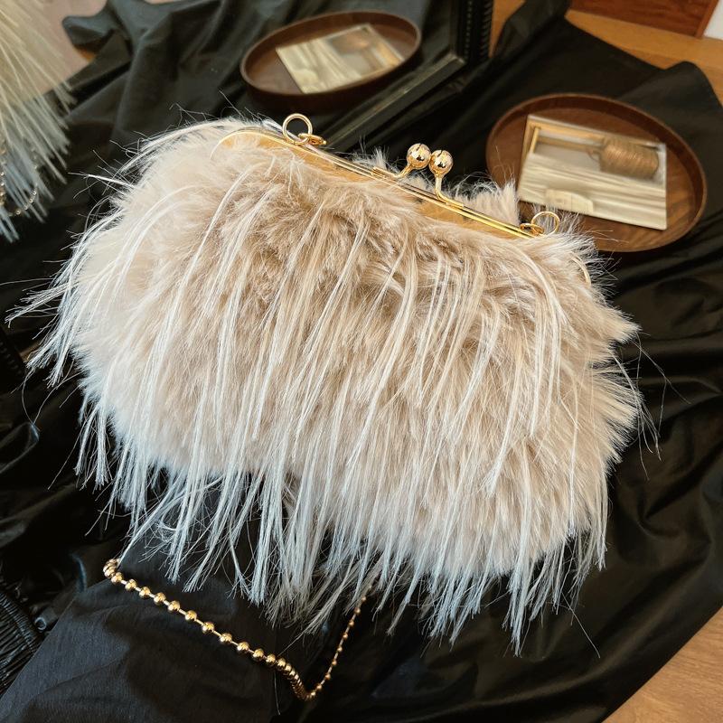 Женская сумка новая осенне-зимняя модная повседневная шерстяная сумка сумка-мессенджер женская плюшевая сумка сумочка