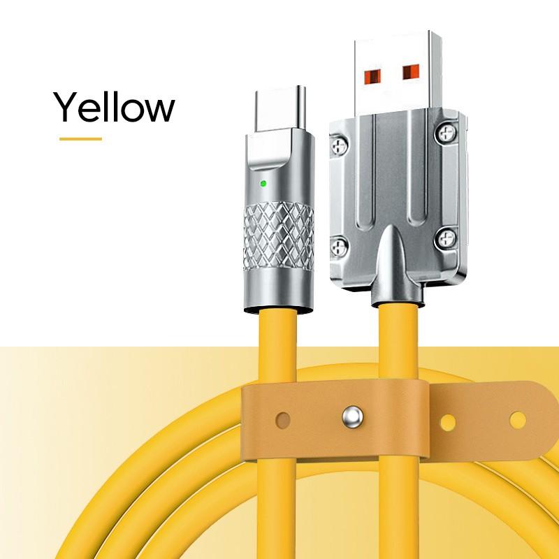 120W 6A Super Fast Charge Type C Liquid Silicone Cable Quick Charge 1M USB to Usb C Fast Charger Cable for Huawei Samsung Xiaomi