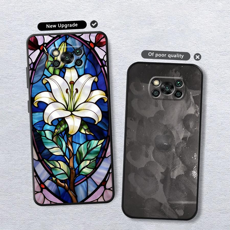 Чехол для телефона Funda для Xiaomi Poco F8 C71 X3 X4 X5 X7 Pro C75 C61 M5 M3 M4 M7 Pro F3 F1 C50 Цветы в окне