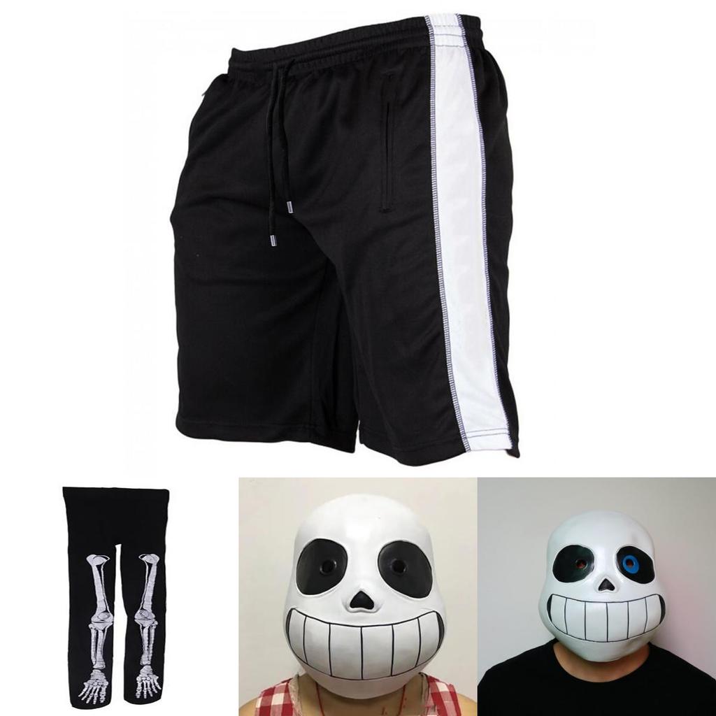 Стильный игровой костюм для косплея Undertale Sans, худи, комплект с перчатками и чулками