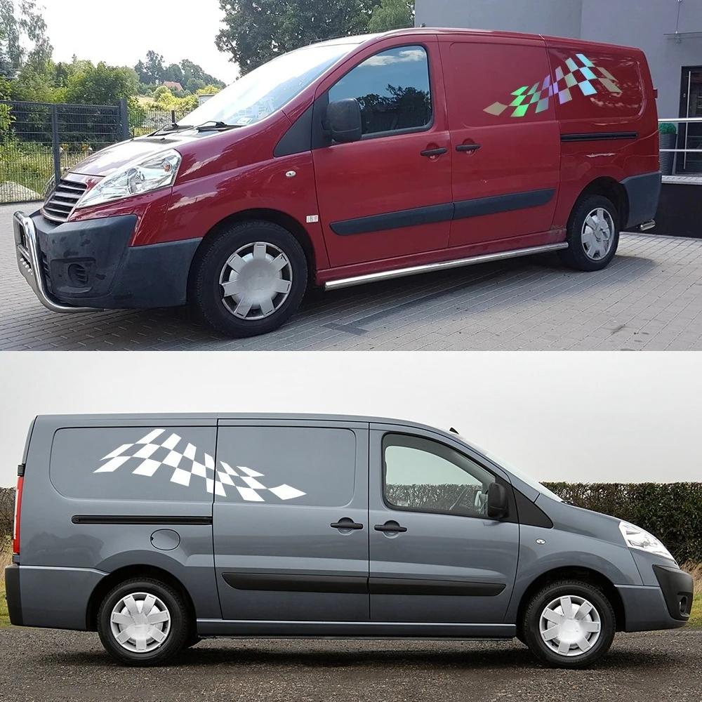 2 шт. Боковые наклейки на двери автомобиля Для Fiat Scudo Тюнинг Аксессуары Фургон Спортивные Буквы Графика Гоночный Стиль Виниловый Декор Наклейки