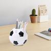 Подставка для ручек в виде футбольного мяча, пластиковый контейнер для хранения в форме футбола, многофункциональный настольный органайзер для ручек, карандашей, кистей для макияжа, офисные принадлежности