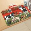 1Pcs Anti Fatigue Kitchen Rugs Cow And Rooster Farm Waterproof Non-Slip Thick Cushioned Kitchen Mat Heavy Duty Comfort Standing Mat for Kitchen