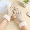 Warm Gloves Women's Autumn and Winter All Finger Sports Touch Screen Plus Velvet Outdoor Cycling Winter Gloves
