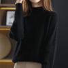 Свитер с высоким воротом, женский, однотонный, повседневный, с длинным рукавом, зимний, ленивый, с жареными вставками из теста, пуловер