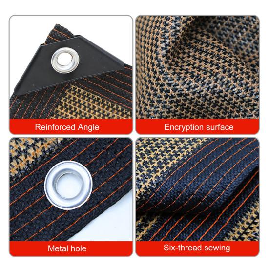 Солнцезащитная сетка, многоразовая сетка, тент, прочная на разрыв сетка от солнца с усиленными люверсами для сада, теплицы, патио, защиты от солнца на открытом воздухе