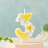 Creative Small Yellow Flower Numbers Birthday Candle Cake Party Decoration First Birthday Celebration