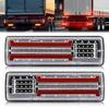 LED Truck Tail 24V Universal Rear 5 Functions Turn Stop for Lights, 62-LED Lamps, Signal/Reverse/Running Light/Brake Light, Trailers, Tractors,