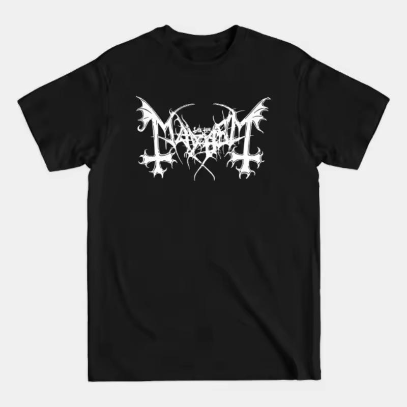 Mayhem Mens T shirt Music Classic Concert Rock Band Tee New Black