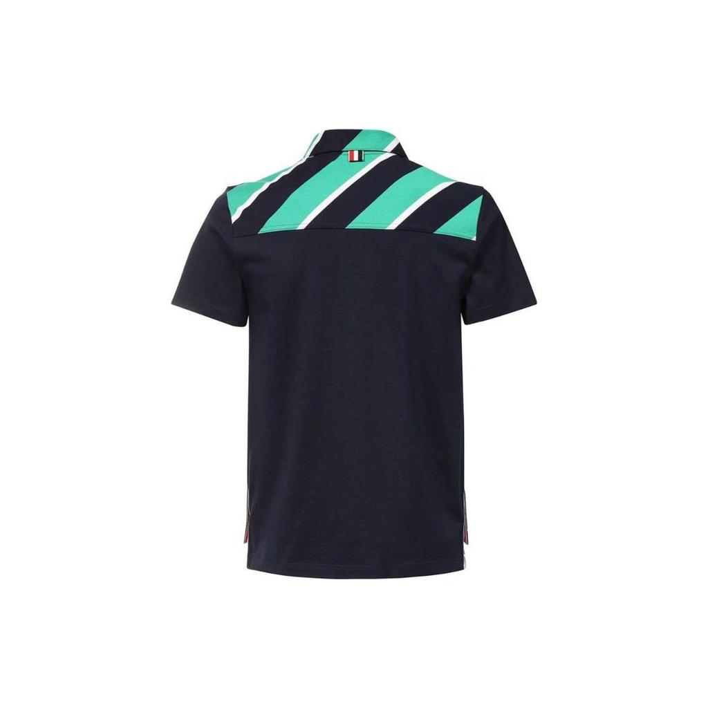 THOM BROWNE 4 Bar-Stripe Cotton Polo Shirt MJP160A-42415-415