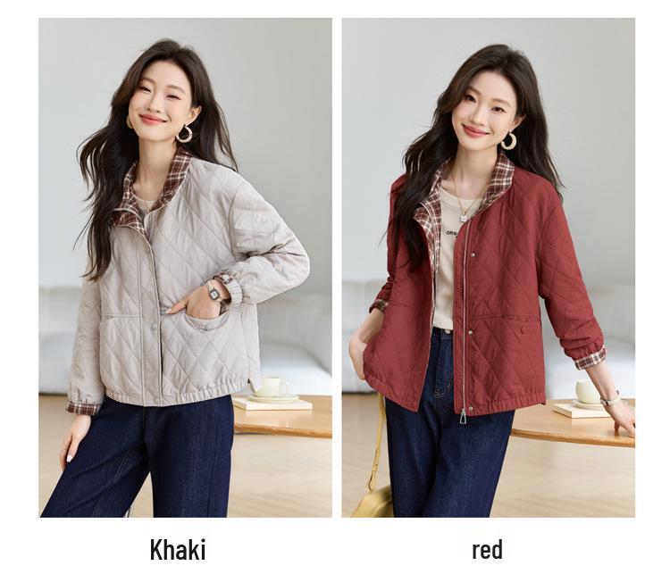 Трендовая клетчатая куртка пэчворк для миниатюрных женщин, стройнящая