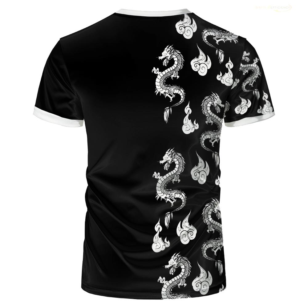 Summer Round Neck 3D Team Spirit Print Top Fashionable Casual Short Sleeved Men's T-shirts