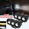 3 Lens Motorcycle LED Spot Light Super Bright Mini Lens Headlight for Car Trucks SUV UTV