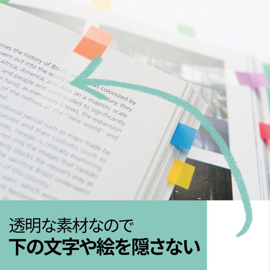 Пленка самоклеящаяся прозрачная 44 x 10 мм 20 листов 6 цветов 20 блоков 6832M Наклейки для индексов Post-it