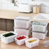 Fridge Storage Box Refrigerator Fresh Vegetable Fruit Boxes Drain Basket Storage Containers with Lid Kitchen Tools Organizer