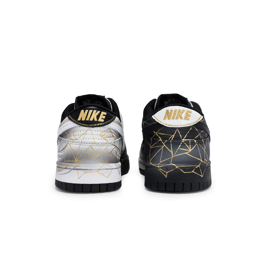 Nike Dunk 811 Manufacturing, Jiying Xingkong, Special Shoe Box Low top Skateboard Shoes Men's Black White Gold DD1391-100(Team80-S-BOX)