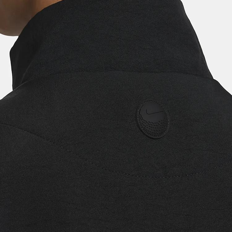 Nike Golf Clothing Men's Black Stand Collar Moderate FB5496-010