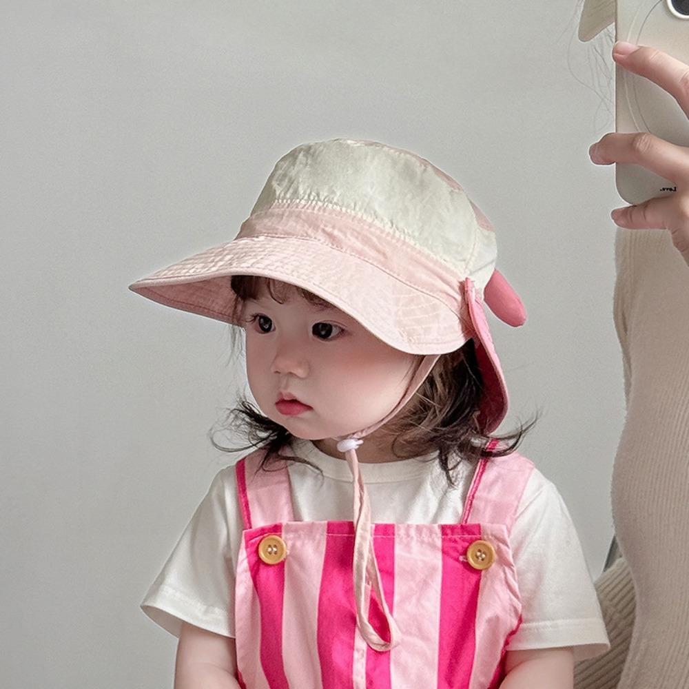 Хлопковая детская шляпа от солнца Мультяшная шляпа-ведро с кроликом Милая кепка с козырьком Детская