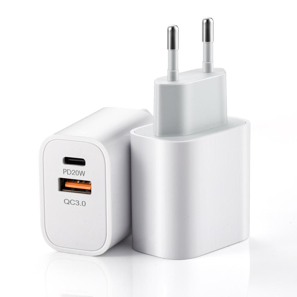 Сертифицированное зарядное устройство PD20W 3C для iPhone - быстрая зарядка мобильного телефона QC3.0