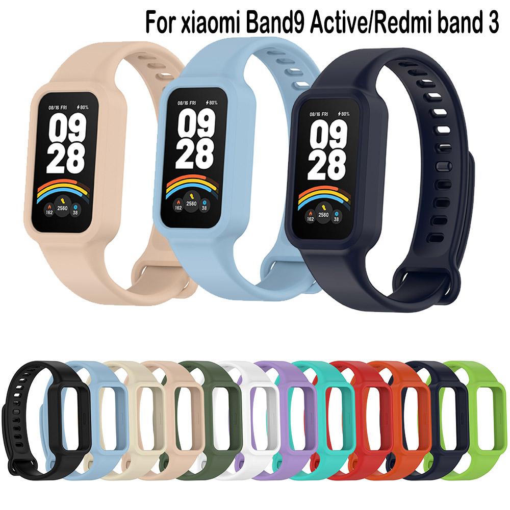 Для Redmi band 3 Ремешок для смарт-часов Силиконовый ремешок для часов Браслеты для запястья Для Xiaomi Band 9 Active Ремешок Аксессуары