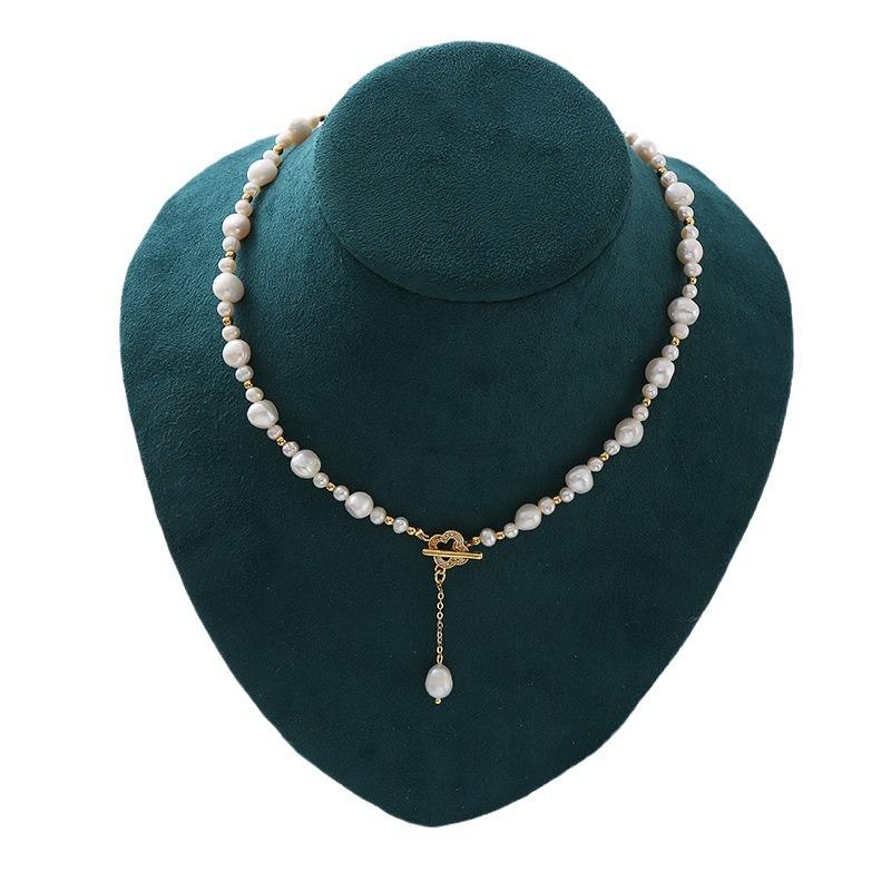 Новый нишевый дизайн, модное ретро-жемчужное ожерелье в стиле барокко, цепочка с клевером на ключицу, аксессуары для шеи, аксессуары для женщин