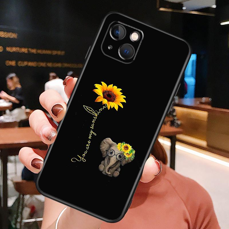 Красивый желтый чехол-подсолнух для iPhone 16 Pro Max 15 13 12 11 14 Pro Max Plus 12 13 Mini XR 16e Funda Чехол