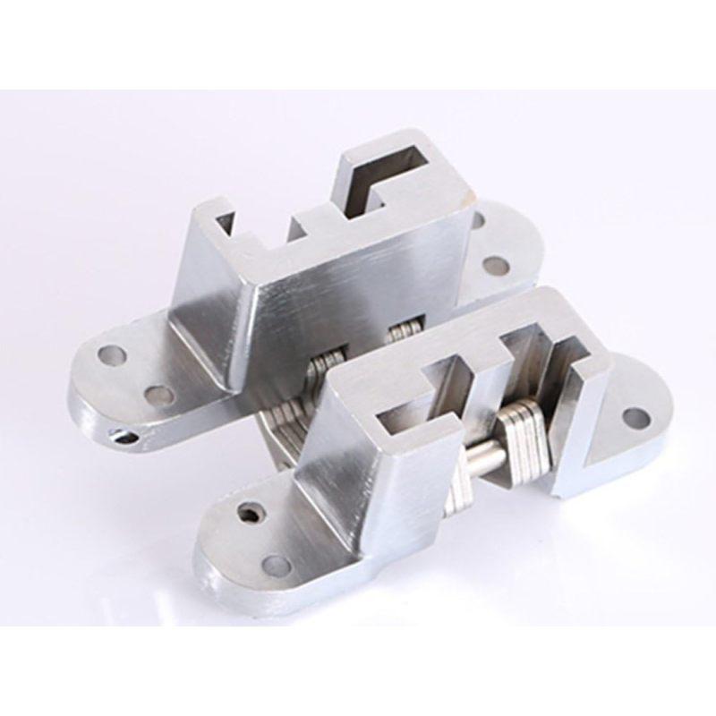 Hidden Gate Hinge Stainless Steel Invisible Door Hinges Concealed Barrel Wooden Box Silver