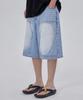 GLW Bermuda Workwear Carpenter Denim Pants Shorts Napoli Vintage Light Indigo