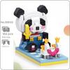 93015 Animal World Panda Prince Horse Mobile Phone Stand Model Mini Diamond Blocks Bricks Building Toy for Children No Box
