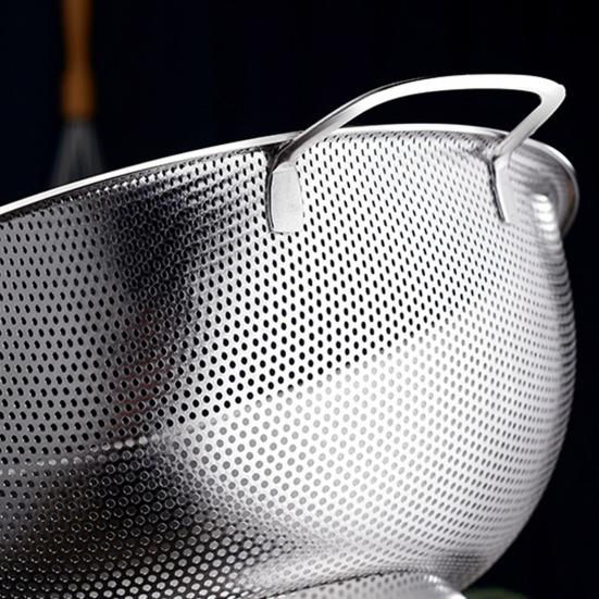 Дуршлаг для кухни, корзина с двумя ушами, большая емкость, пищевой, без BPA, можно мыть в посудомоечной машине, устойчивый к ржавчине, сито для фруктов и овощей