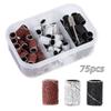 75pcs Grit  Nail File Sanding Bands Replacement for 3/32" Shank Size Nail Drill Bits Fit