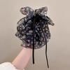 Fashion Ribbon Hair Claw Bow Hairpin for Women Girls Stain Bow Barrettes Hairpin Women Color Ponytail Clip Hair Accessories