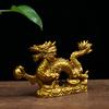 2024 Zodiac Dragon Knick-knacks Resin Golden Dragon Model Statue Feng Shui Home Decor Gift For Friends