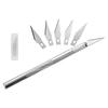 Engraving Non-Slip Metal Knife Kit and 6pcs #11 Blades Cutter Craft Knives for Mobile Phone PCB Repair Hand Tools, Christmas Present