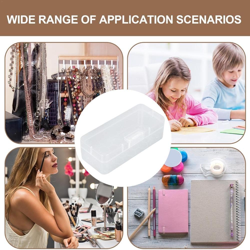 Пластиковый пенал с застежкой, большая вместительная коробка для хранения, школьные канцелярские принадлежности