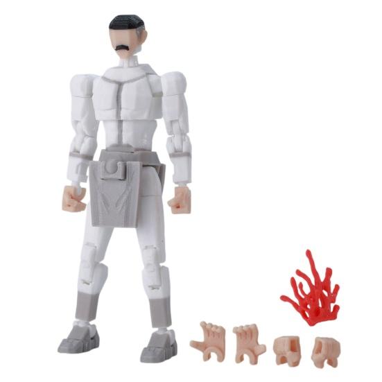 3D-печатная фигурка персонажа мультфильма с аксессуарами Подвижная модель персонажа мультфильма Движущиеся суставы Фигурка Декорация Коллекционный подарок для любителей анимации