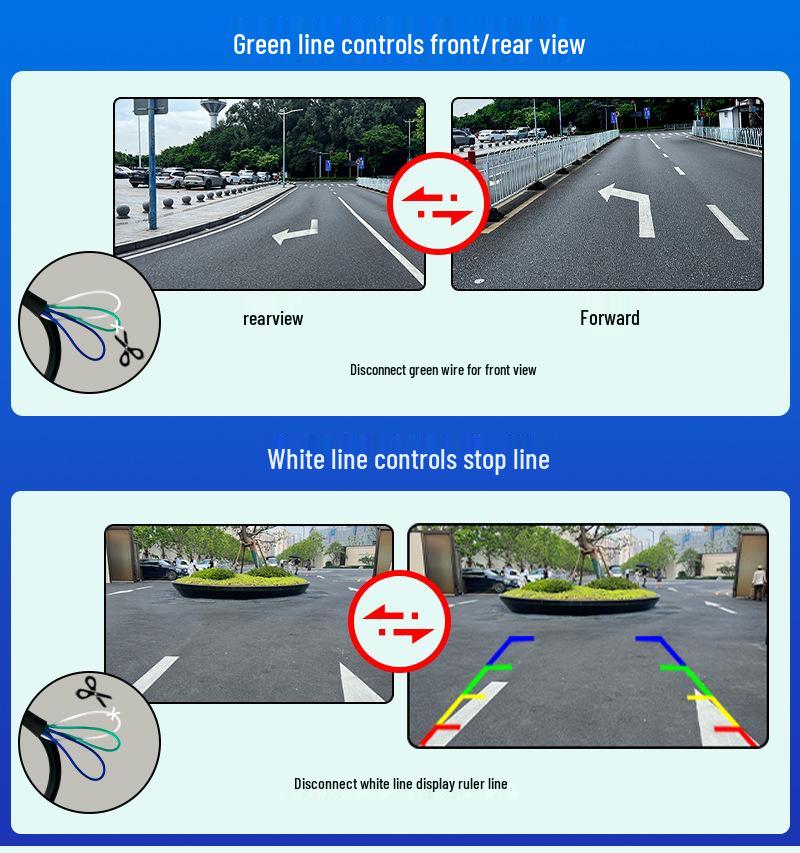Камера заднего вида высокой четкости с ночным видением для Toyota Camry с широкоугольным обзором и функциями парковки
