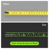 Smgda Tape Measure, 7.5m, Fluorescent Coated ABS, Auto-Locking, for Home Measuring and DIY