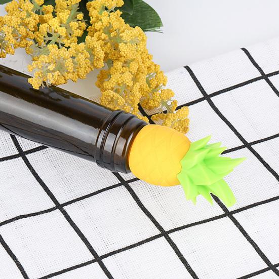 Пробка для вина, различные стили, 3D дизайн ананаса, силиконовые подвески для бокалов, простая в использовании герметичная пробка для вина