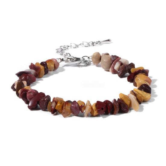 Women Bracelet Irregular Beads Decor Adjustable Length Non-fading Bracelet Wrist Jewelry Versatile