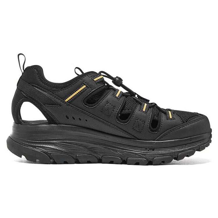Skechers Мужские сандалии D'Lux Trekker Черно-желтые Уличные сандалии 237581-BKYL