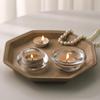 Hollow Wax Holder Round Glass Candle Holder New Candle Holder Glass Tea Light  Wedding
