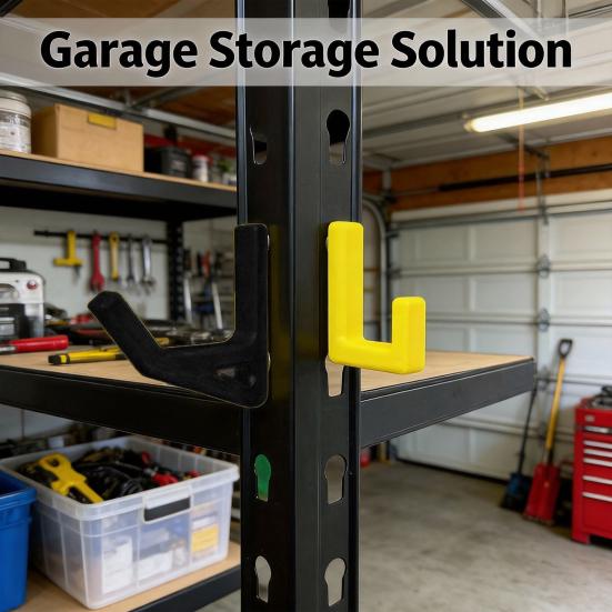 5 шт. Крючок для гаражной полки, прочный, для полок, хозяйственный, органайзер для мастерской для одежды, шляп, садовых инструментов, бензопил, шнуров, инструментов, оборудования