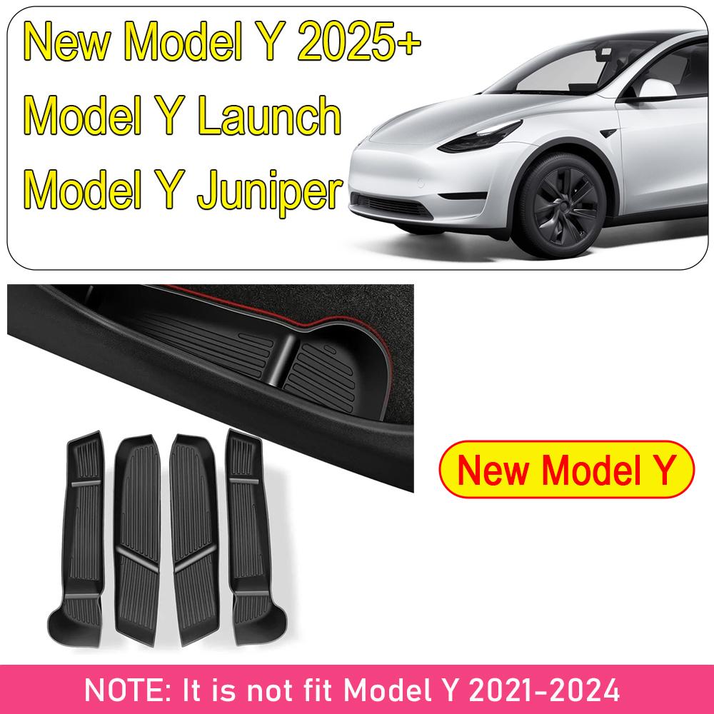 for Tesla Model Y Juniper 2025 2026 door handle storage box, Model Y front rear door storage organizer box travel accessories