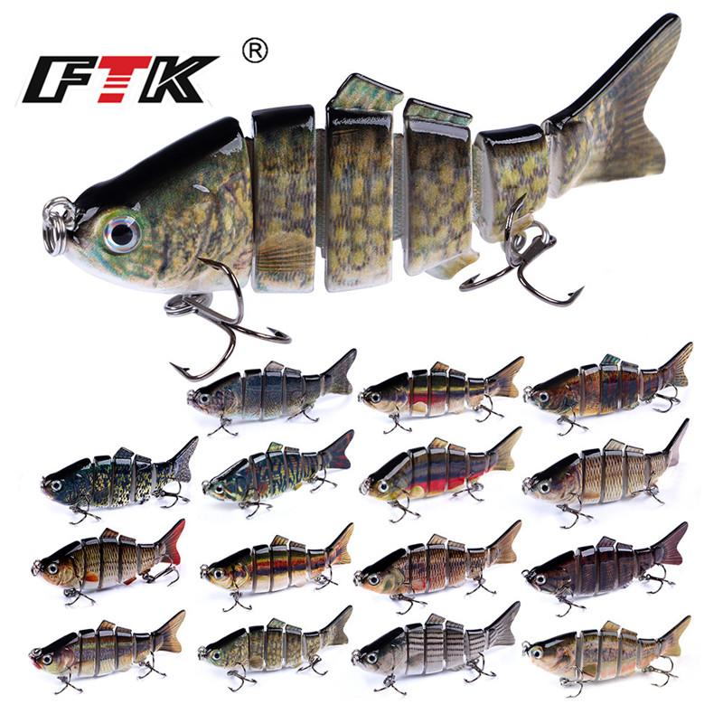 FTK 1 шт., 8,4 см-19 г, 6 секций, многосекционная приманка для мелкой рыбы, приманка для плавания, приманка для барракуды