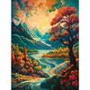 5d DIY Алмазная картина, вышивка крестом, абстрактный осенний пейзаж, алмазная вышивка, мозаика, полная круглая дрель, домашний декор, искусство