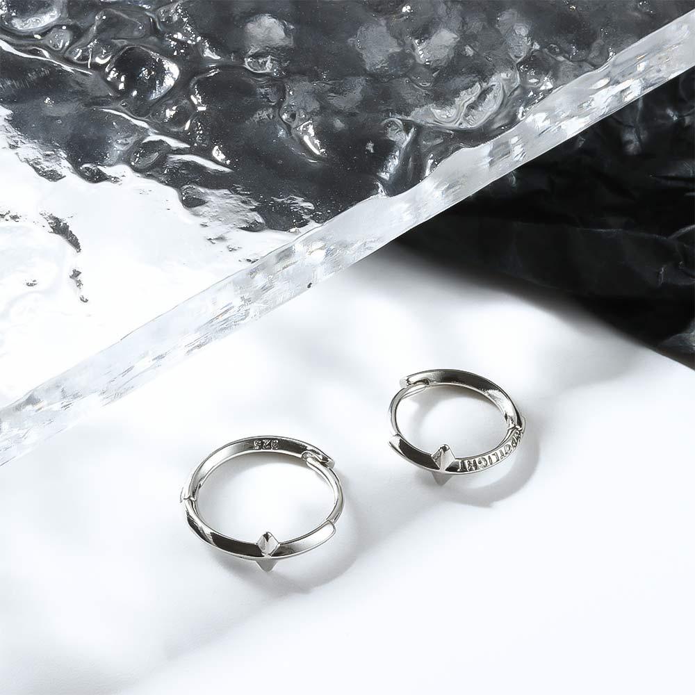 Мужские серьги-пусеты высокого качества в стиле панк, круглые, со звездой