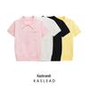 2025 Spring Women's European & American Style Versatile Fine-Knit Polo Shirt
