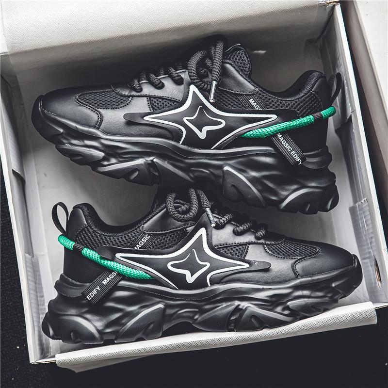 Мужская обувь зимняя новая мужская трендовая повседневная обувь для студентов, бегущих, амортизирующих, спортивных, сто башен, нескользящая, повышающая, папина обувь