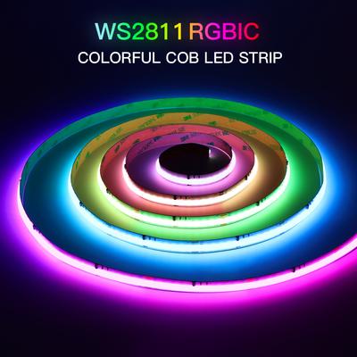 WS2811 RGBIC COB Светодиодные ленты RGB Running Dreamcolor Chasing, адресный режим потока Яркие обычные светодиодные фонари для декора комнаты 12 В